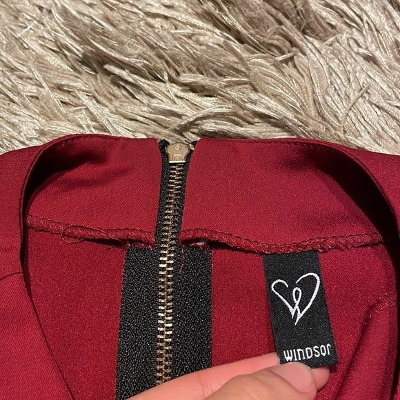 WINDSOR Red Cropped Ruffle Sleeves Small‎ Shirt - Picture 3 of 8